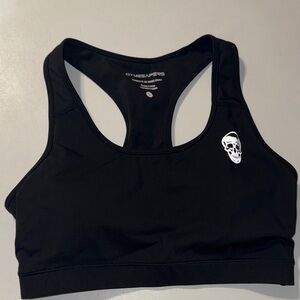 Gymreapers‎ Women's Black Skull Sports Bra